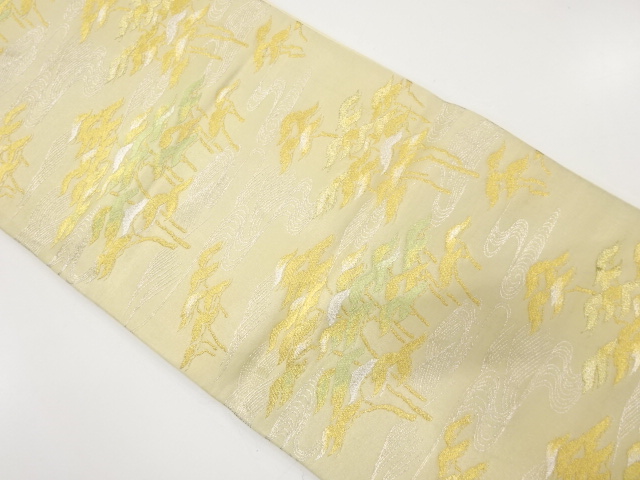 JAPANESE KIMONO / ANTIQUE KIMONO / SILK / WOVEN PINE GROVE